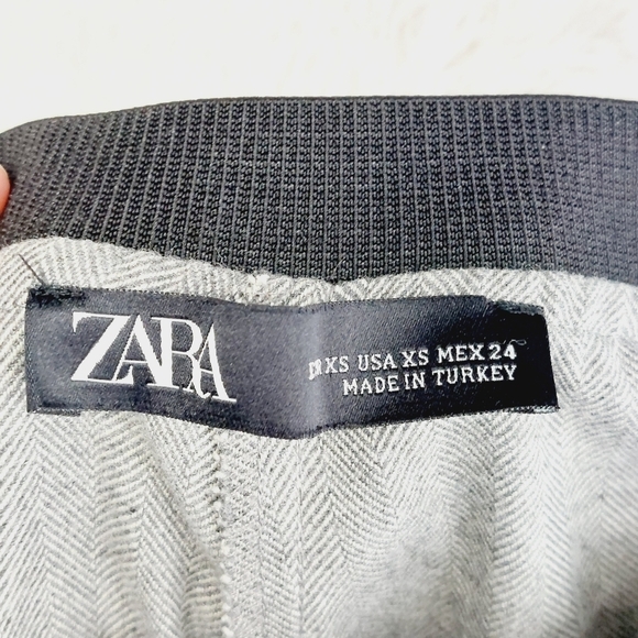 Zara Gray Low Rise Straight Leg Slim Fit Dress Pants 5084 - Picture 5 of 7